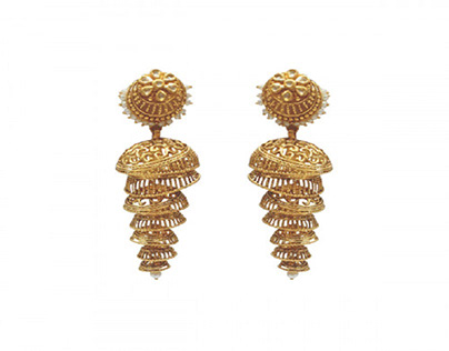Buy Best Girlish Gold Earrings | PC Jeweller