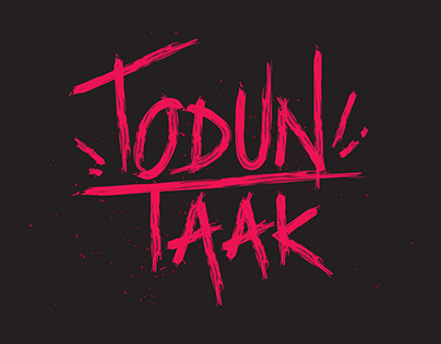 Typography-Design for Toofaan Song Todun Taak Promotion