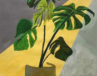 Plant, leaves, painting