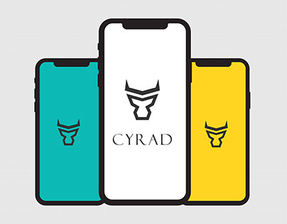 Cyrad Bull head logo design. OX logo