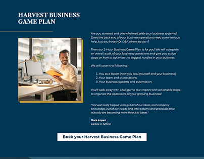 Harvest Website Mockup
