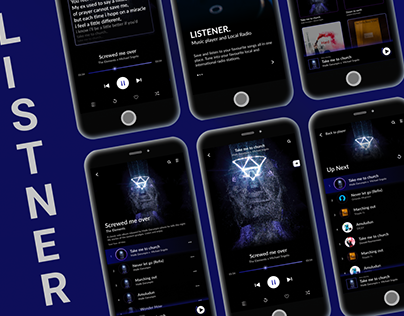 LISTNER Music player Mobile App UI/UX design