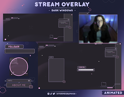 DARK WINDOWS STREAM OVERLAY ~ FREE VERSION AVAILABLE