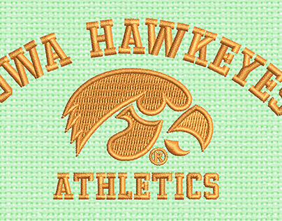 Iowa Hawkeyes Embroidery logo.