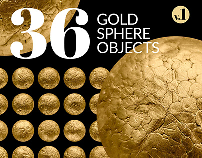 Gold Sphere Objects v1