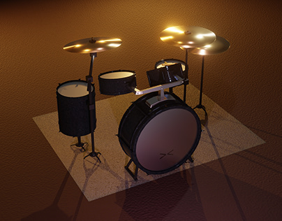 Project thumbnail - Lowpoly 3D Drum Kit