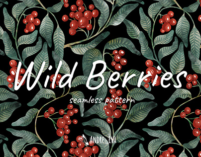 Wild Berries (seamless pattern)