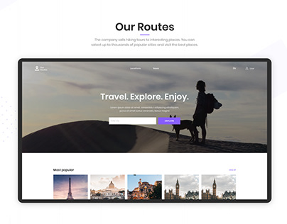 Our Routes | Web design and Mobile app