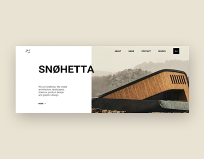 Snohetta Landing page | Web-design