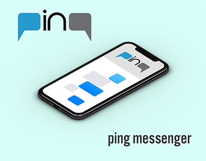 Ping Messenger Logo & Mockup
