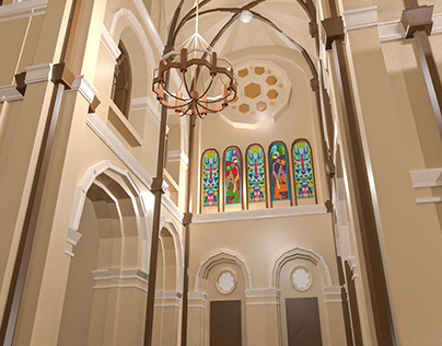 Low-poly Notre Dame Cathedral Saigon Interior (2022)