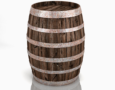 3D Wine Barrel