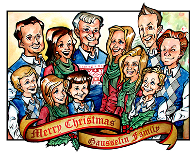Progress of Christmas Card Illustration 2013