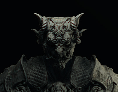 Demon Statue 3D sculpt