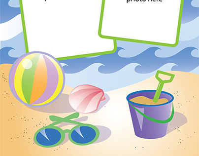 beachtheme photo insert illustration