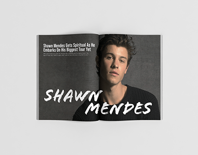 Shawn Mendes Magazine Design