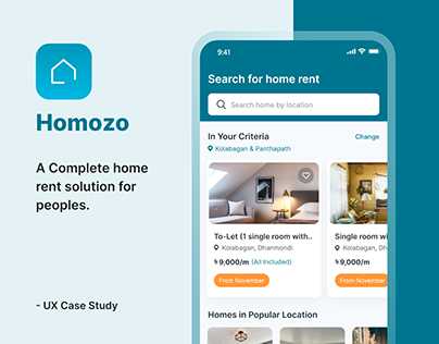 Homozo- Home Rent App UX Case Study