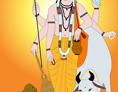 Shri Dattaguru God Illustration