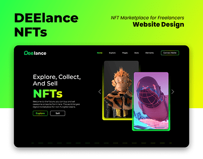 Deelance NFT Marketplace Landing Page Design | UI/UX