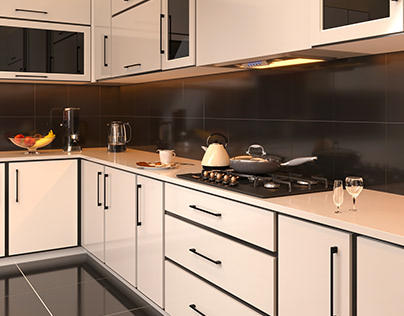 modern kitchen design by rendergears