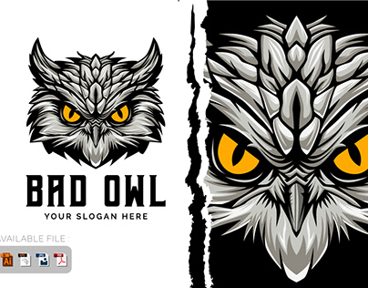 Owl mascot logo design