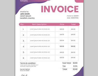 criative Invoice Design.