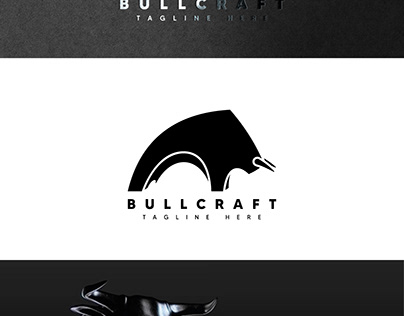 Minimalist Bull logo design