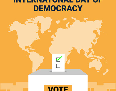International day of democracy social media post design