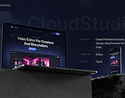 CloudStudio - Video Editor AI Tools Design