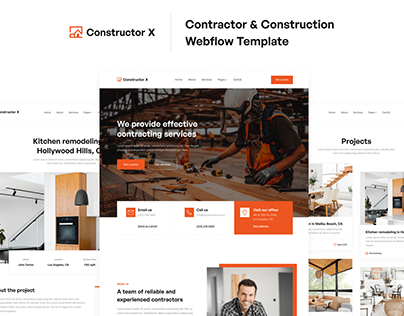 Constructor X - Construction Webflow Template