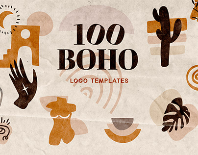 100 Boho Logo Templates