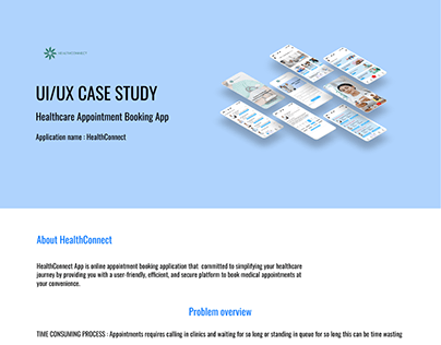 UI/UX Case study online appointment app