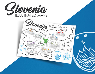 Slovenia Illustrated maps