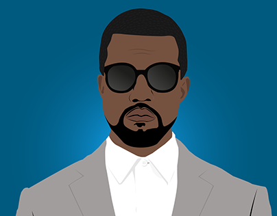 Kanye West vector portrait