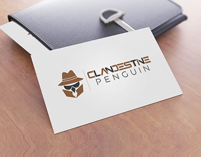 Clandestine Pengiune Logo Design