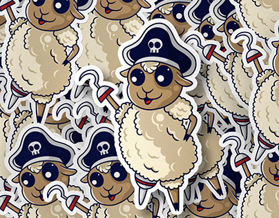 Pirates sheep illustration