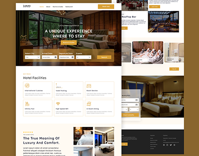 Luxury Hotel Website Landing Page Design