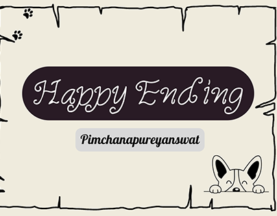 Happy ending font ,cute and neat handwritting