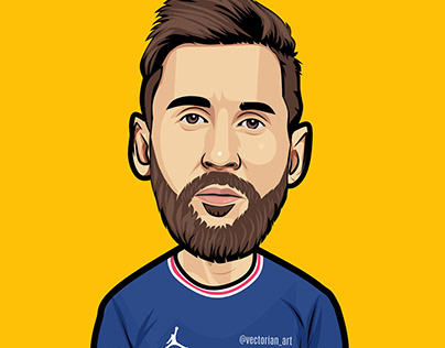 Big Head Caricature For Leonel Messi