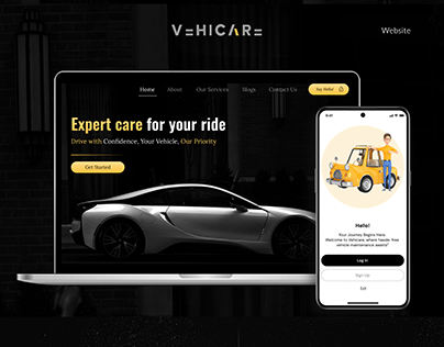 Website Case study - Vehicare (Vehicle Servicing APP)