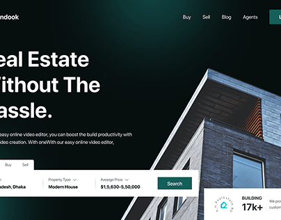 Real Estate Landing Page or Animation
