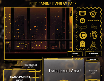 Golden Gaming twitch overlay stream package