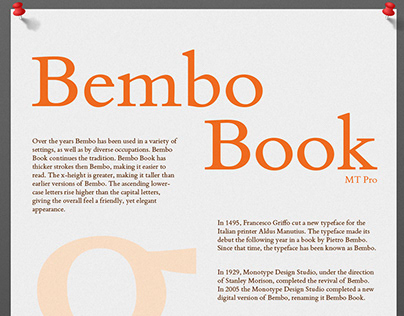 Introducing Bembo Book MT Pro