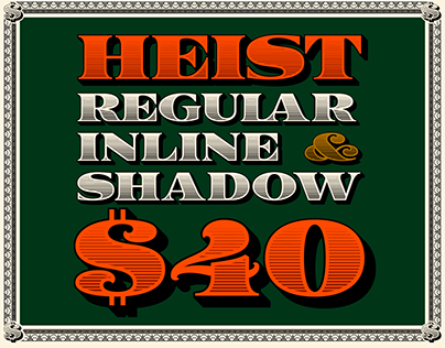 Heist - 3 Layer Typeface
