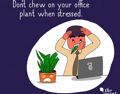 Comics Series: How to take care of your office plant