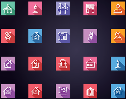 Real Estate - Building and Construction Icons