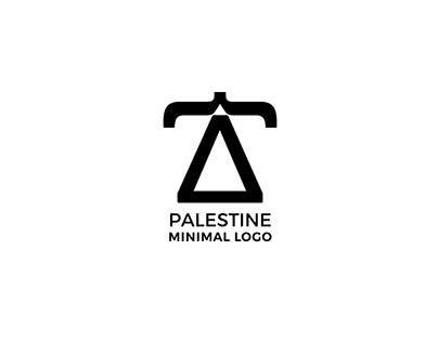 Palestine minimal logo تبسيط شعار فلسطين