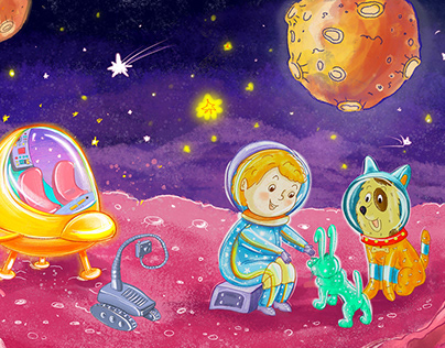 Cosmic Children's Illustration