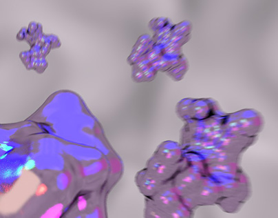 3D illustration of Oxytocin molecule