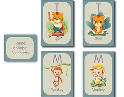 Animal alphabet flashcards